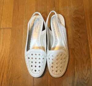 Covington‎ White Woven Slingback Flats